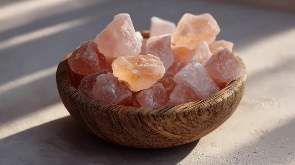 Pink salt for weight loss illustrated in a neutral way