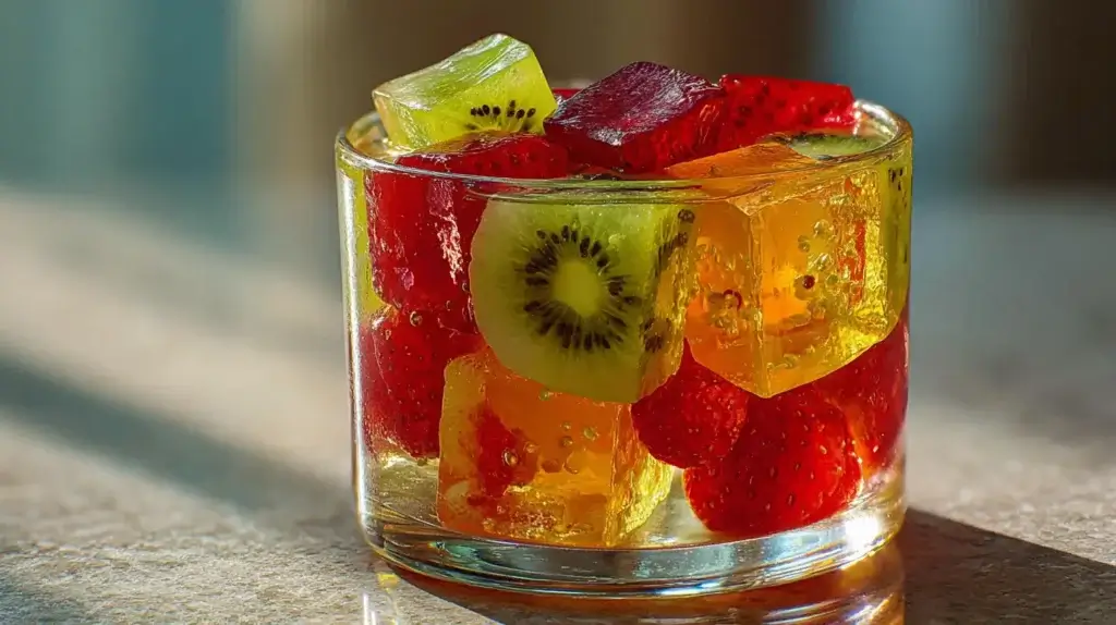 Dessert à la gélatine sans cuisson en verrine