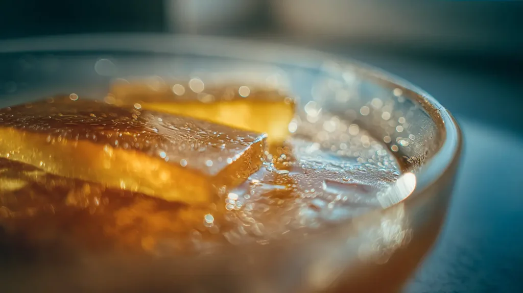 hydratation de la gélatine bovine dans l’eau froide