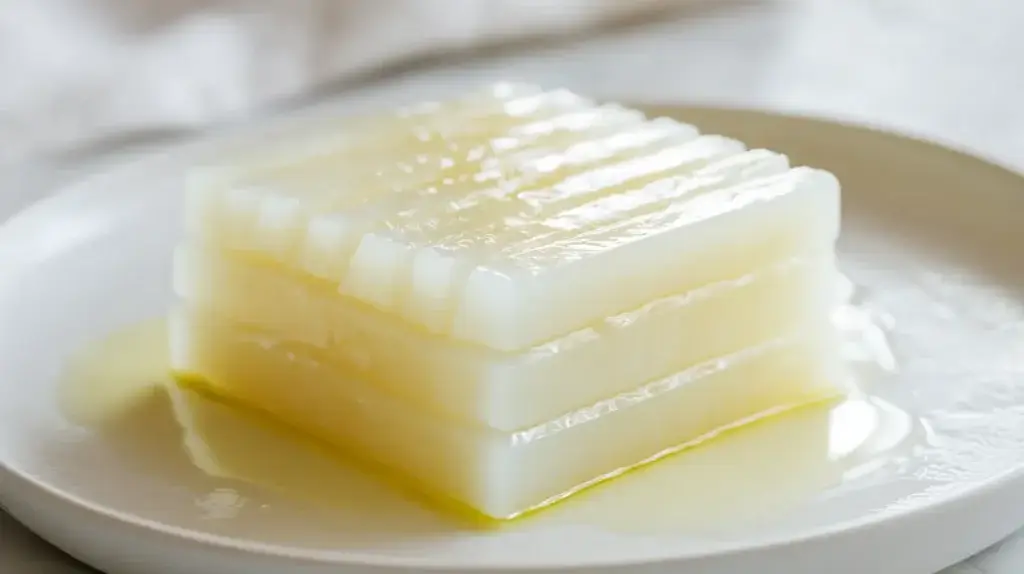 gélatine en feuilles utilisée en cuisine