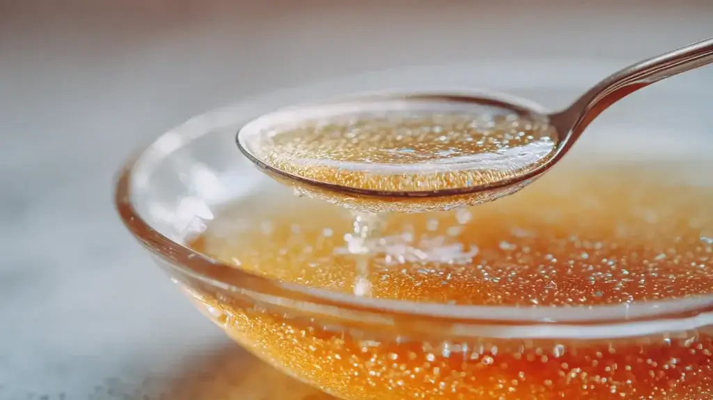 préparation de la recette de gélatine bariatrique avec dissolution de la gélatine