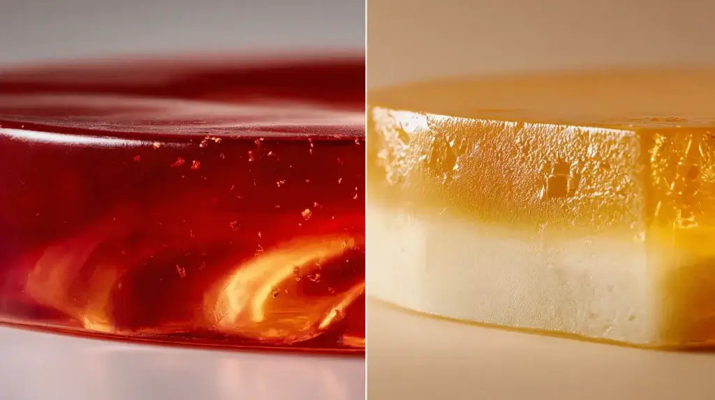 Différence de texture entre agar-agar ou gélatine en cuisine