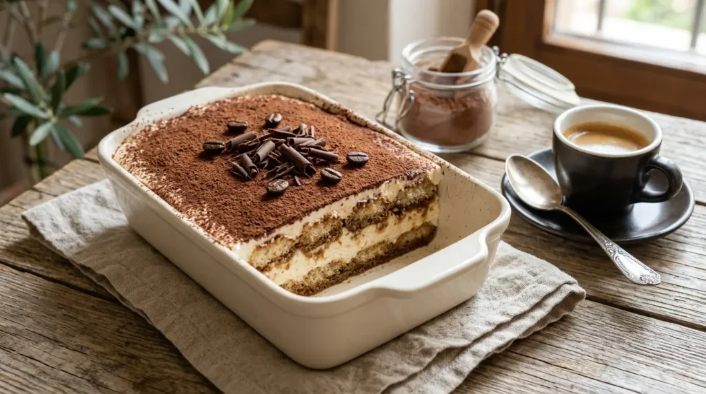 Tiramisu healthy sans œuf ni sucre classique au skyr : recette minceur 200 kcal et 18g de protéines